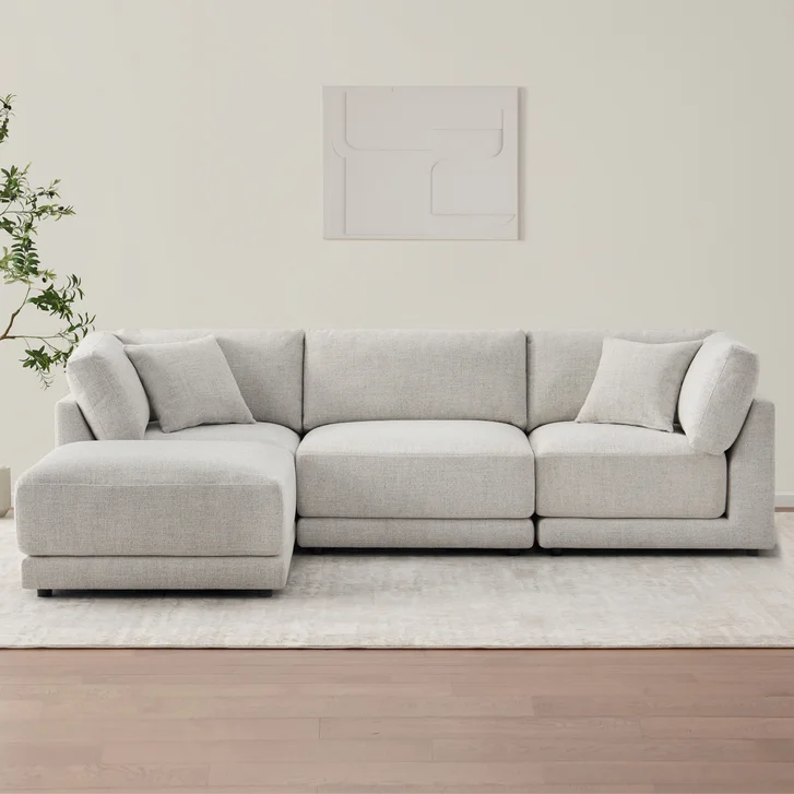 Aiden & Ivy Furniture Dayna 4-piece Fabric Modular Sectional