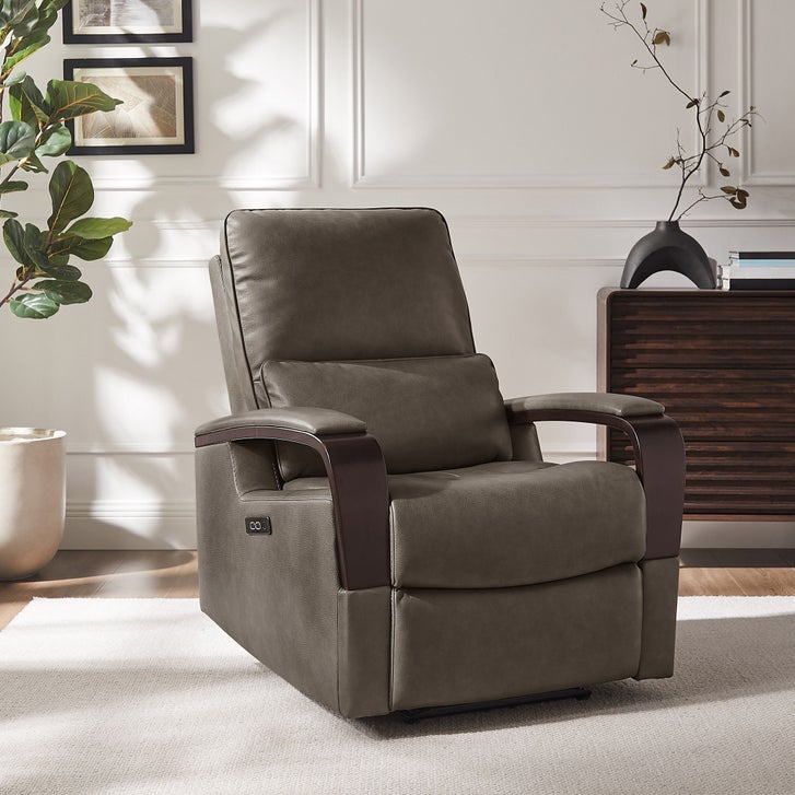 Gilman Creek Furniture Shayne Leather Power Recliner with Power Headrest