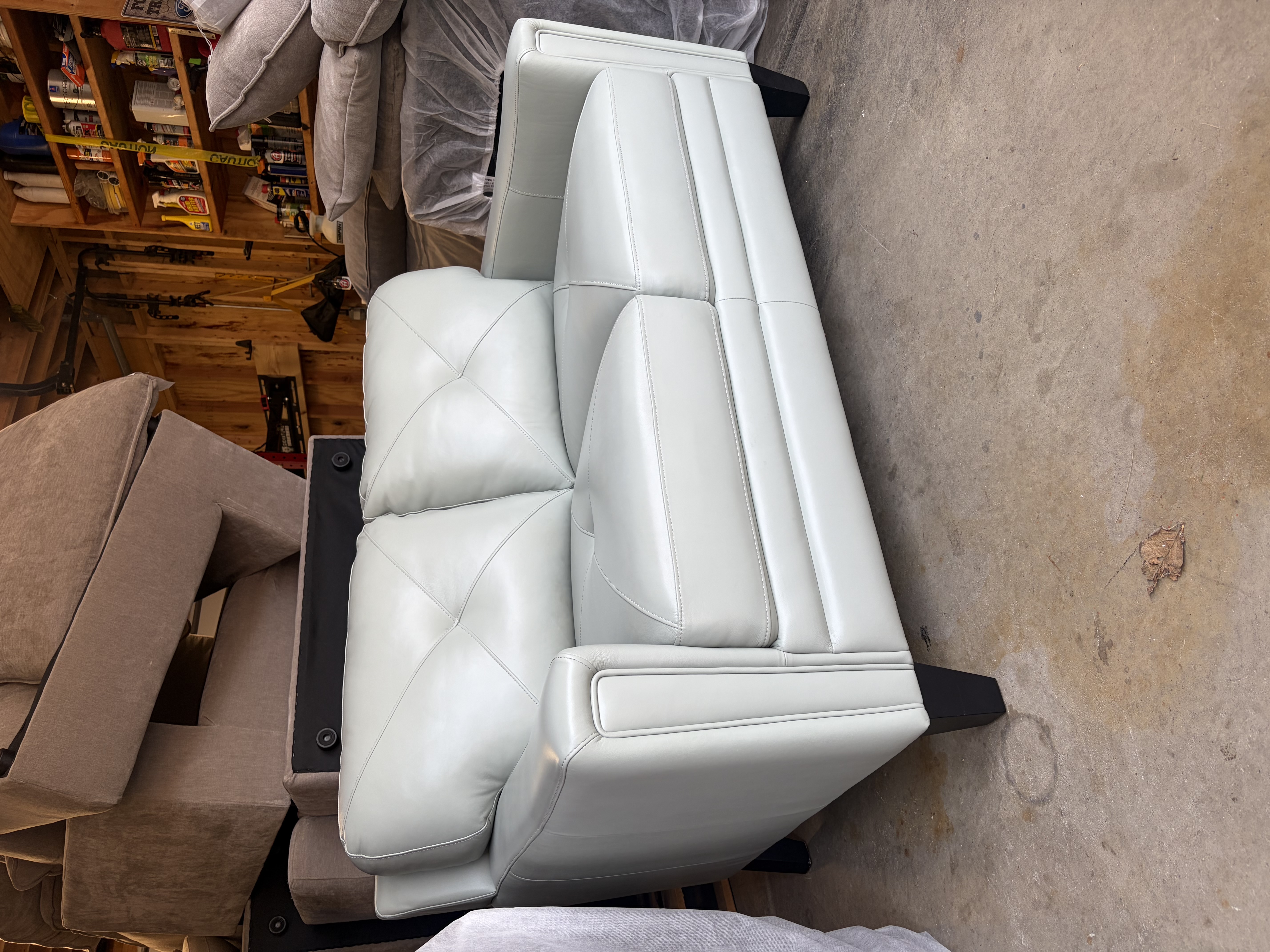 ATMORE LEATHER LOVESEAT